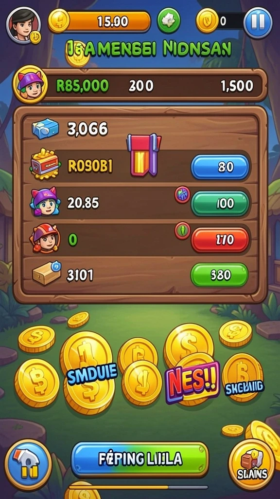 pisang123 - Tampilan level yang penuh warna dan menarik.